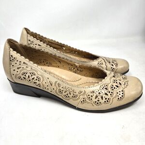 EARTH Bayhaven Elegant Cream‎ Perforated Women's Shoes 9.5